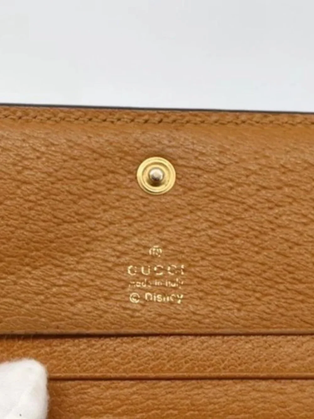 GUCCI Micro GG Supreme Wallet PVC GUCCIxDisney Beige Gold 602534 Auth BA11628A